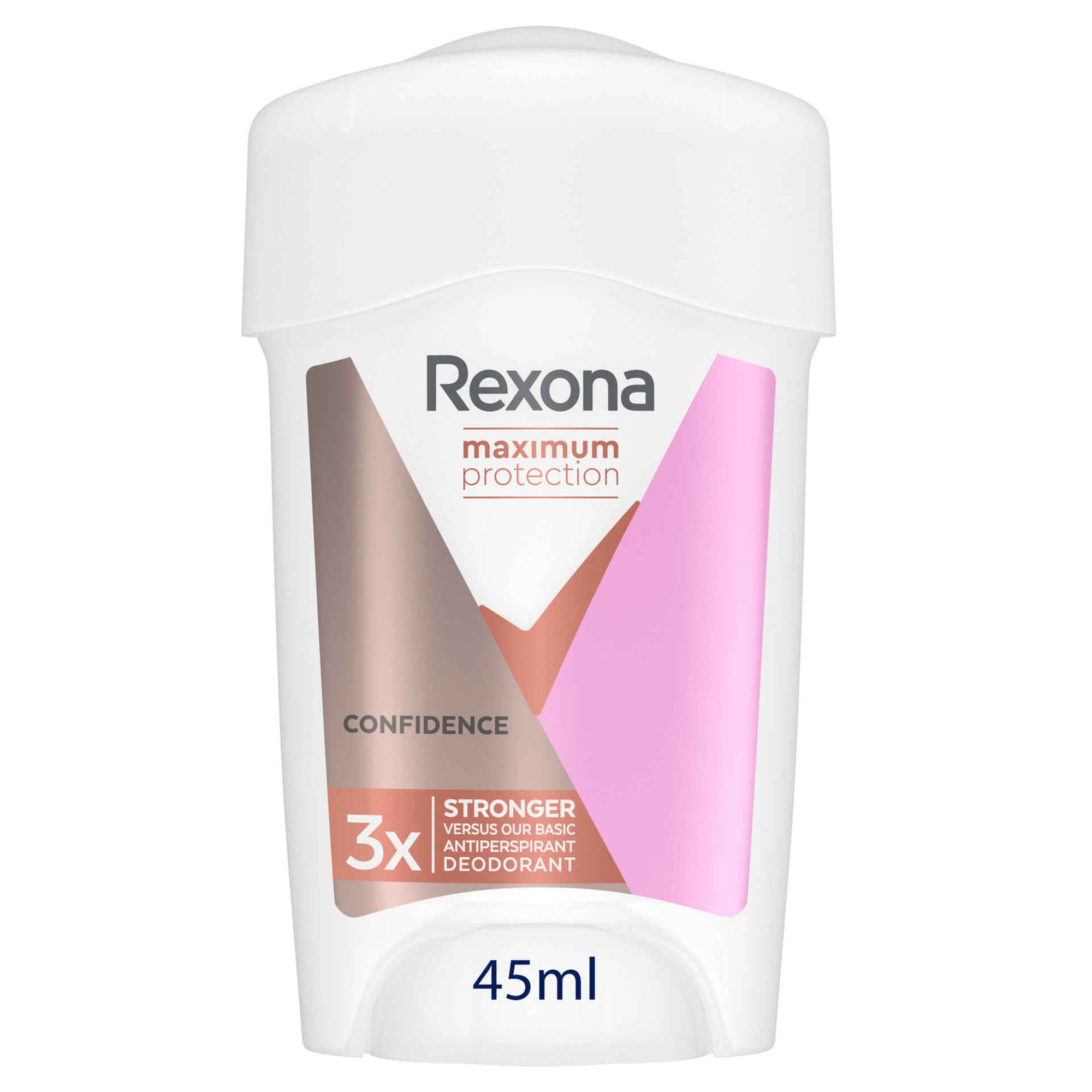 Desodorizante Creme Stick Maximum Protection Confidence Rexona emb. 45 ml