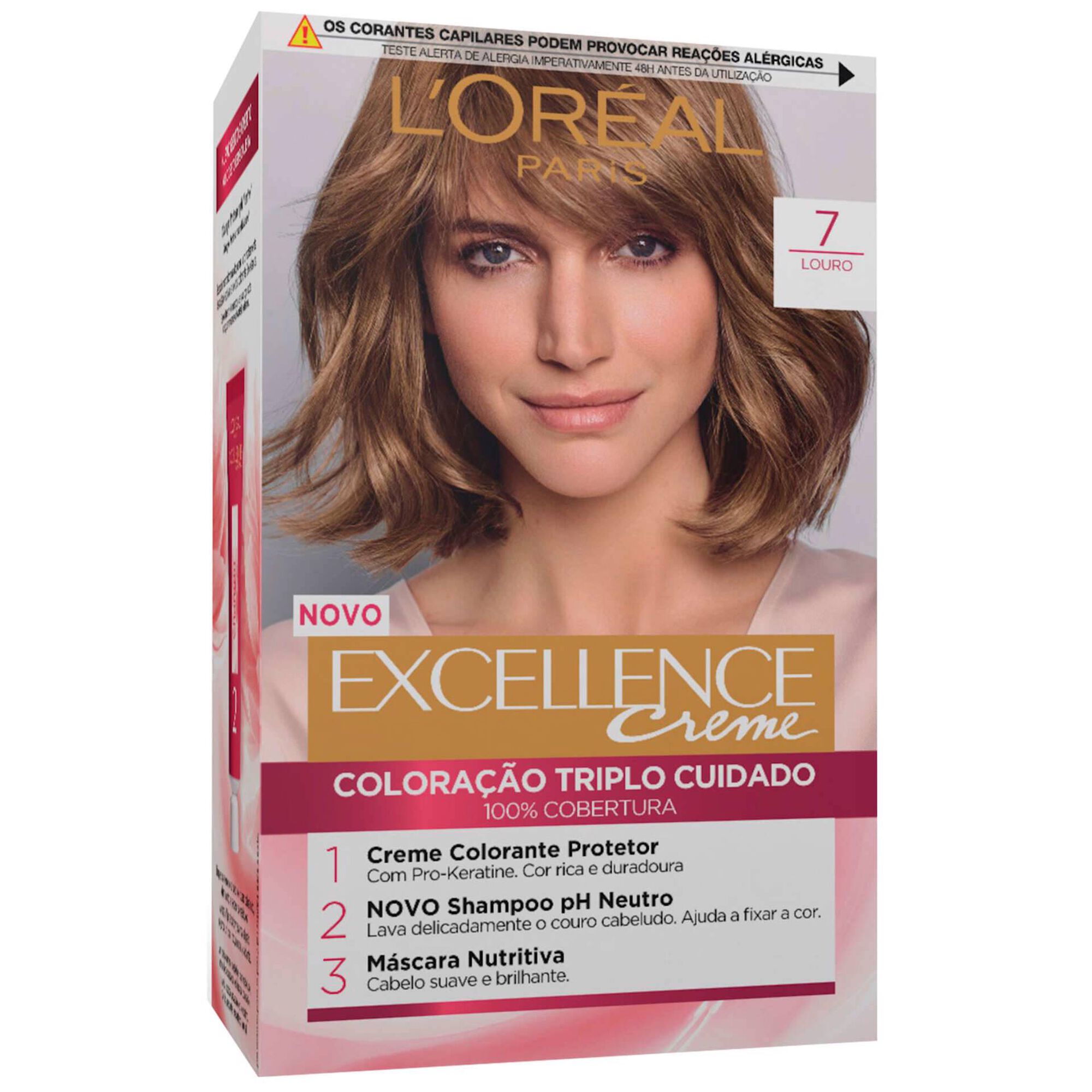 Coloração Permanente Excellence Creme Louro 7 Excellence L'Oréal Paris emb. 1 un 