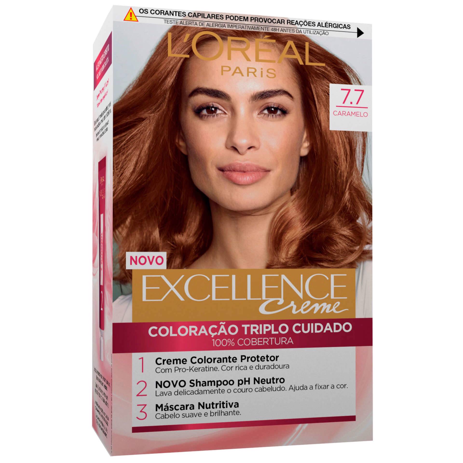 Coloração Permanente Excellence Creme Cristina 7.7 Excellence L'Oréal Paris emb. 1 un