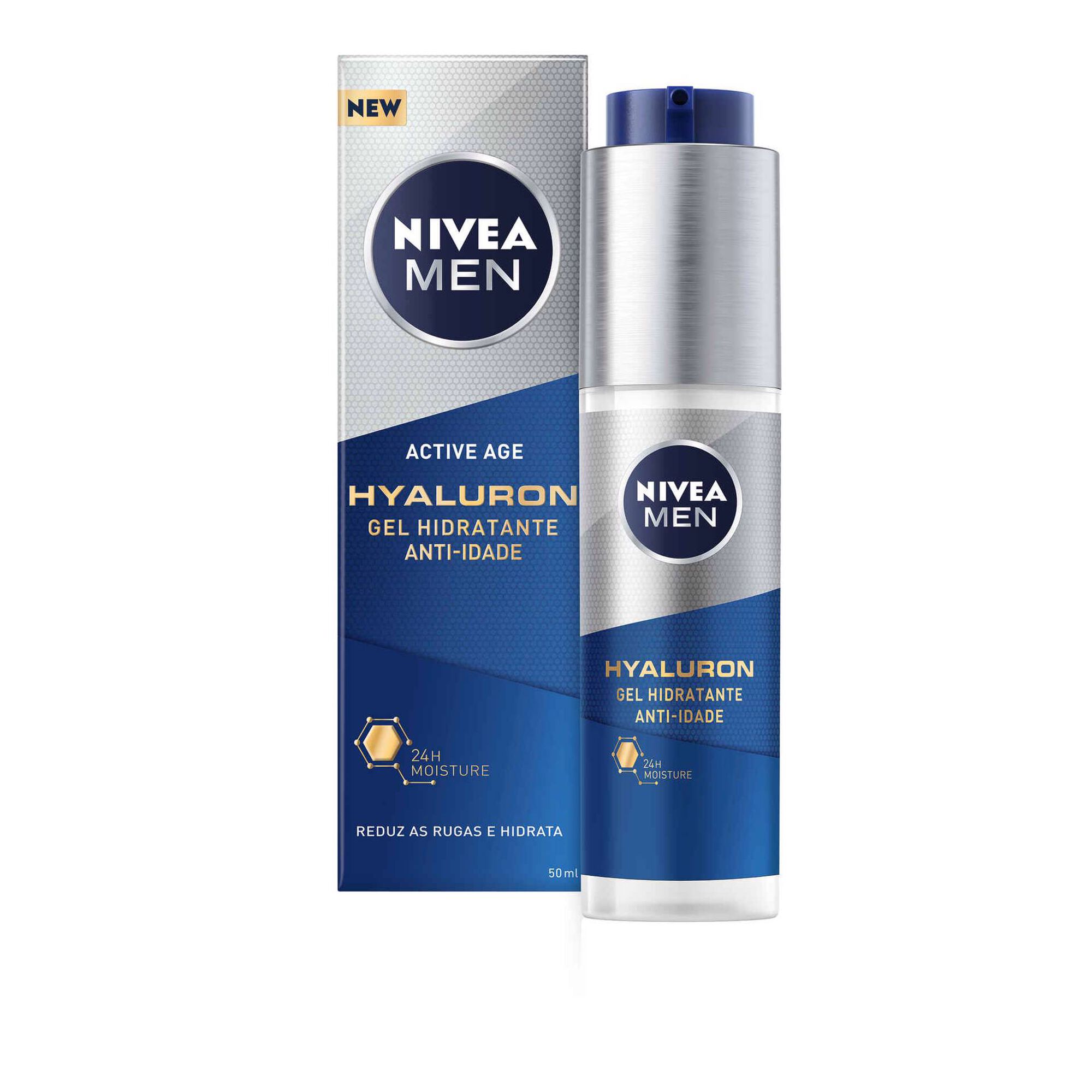 Creme de Rosto Men com Ácido Hialurónico Active Age Nivea Men emb. 50 ml