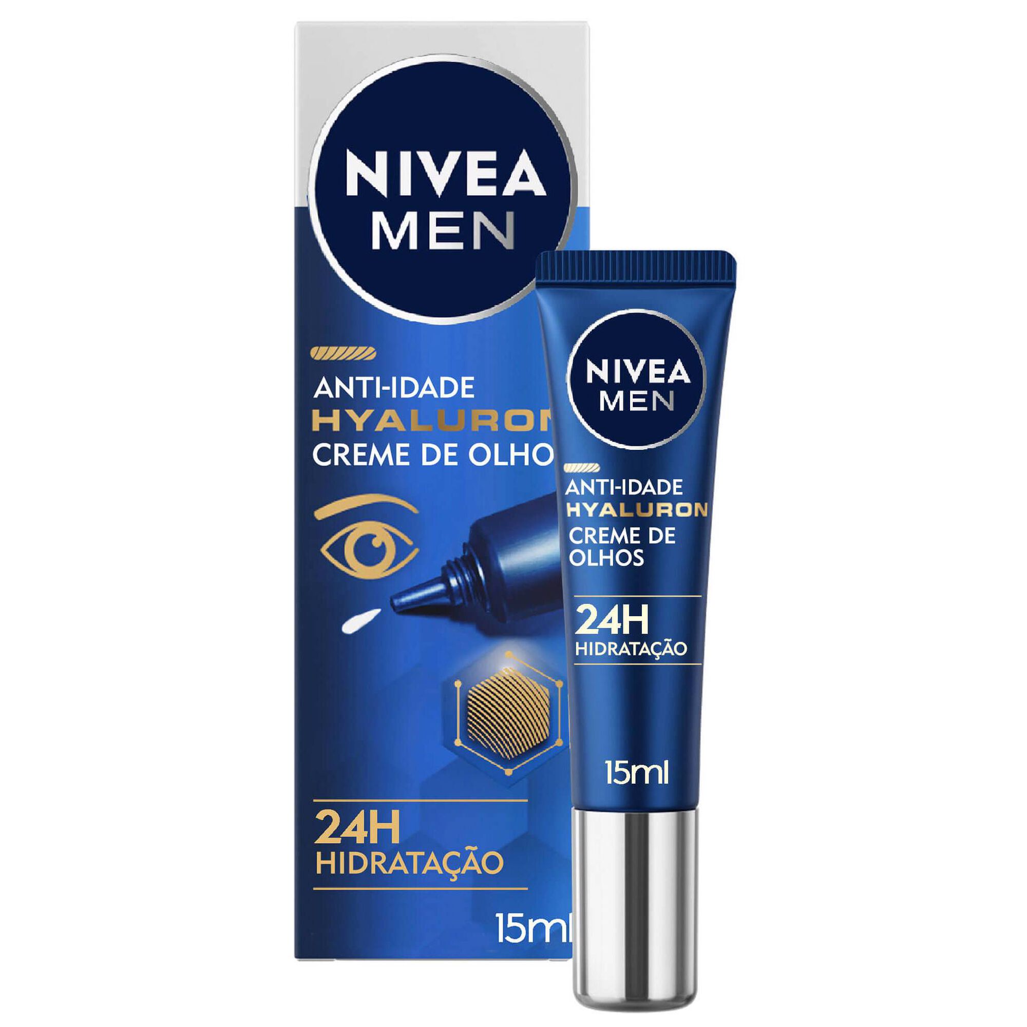 Creme de Olhos Men com Ácido Hialurónico Anti-Age Nivea Men emb. 15 ml 