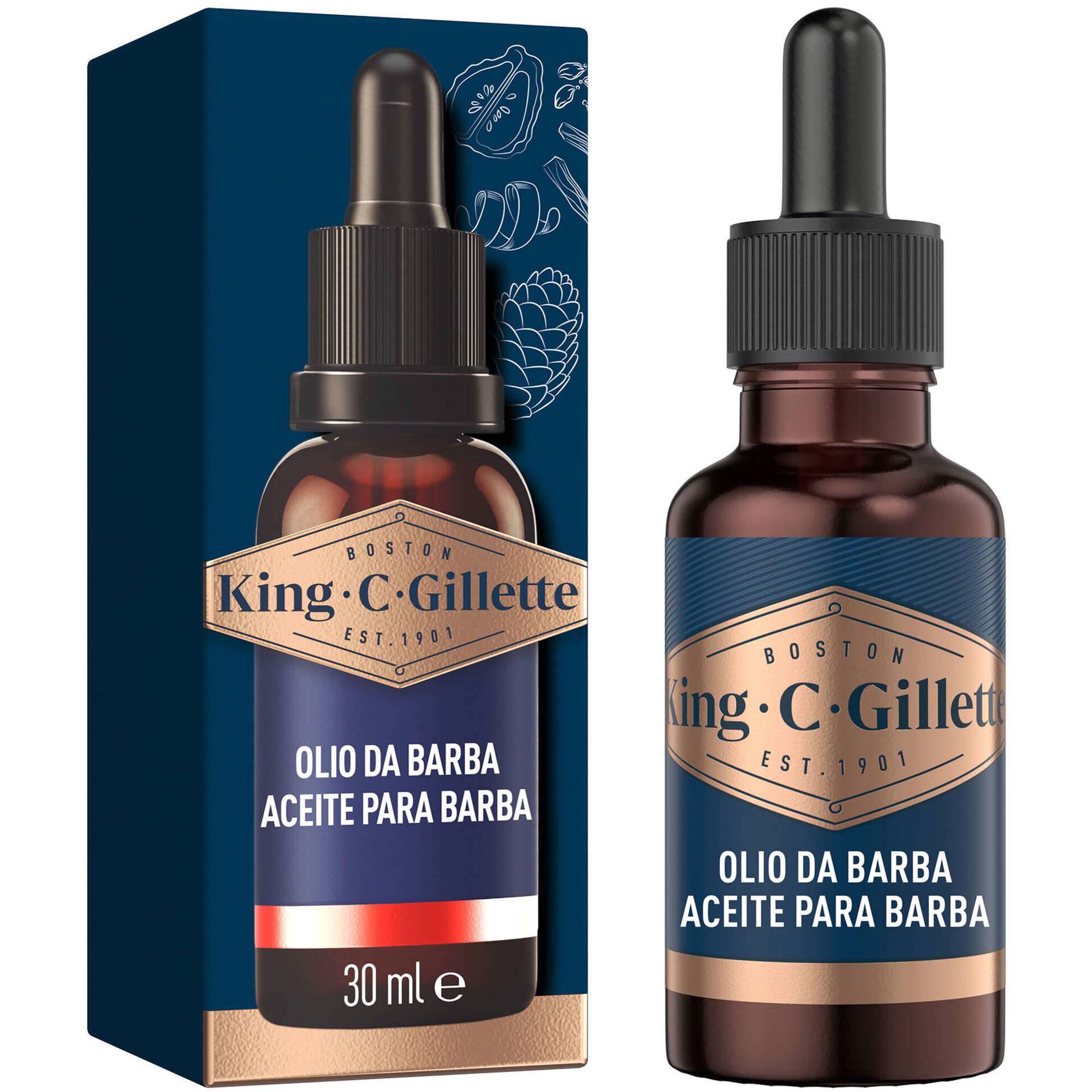 Óleo de Barba King C. Gillette emb. 30 ml