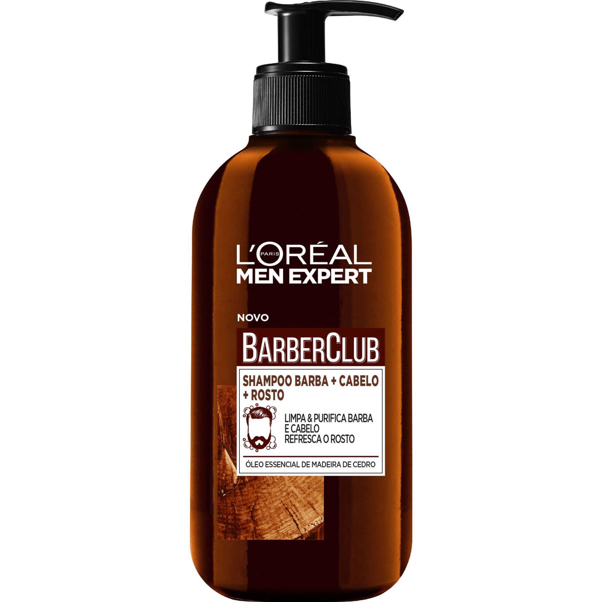 Champô Cabelo, Barba e Rosto Barber Club L'Oréal Men Expert emb. 200 ml