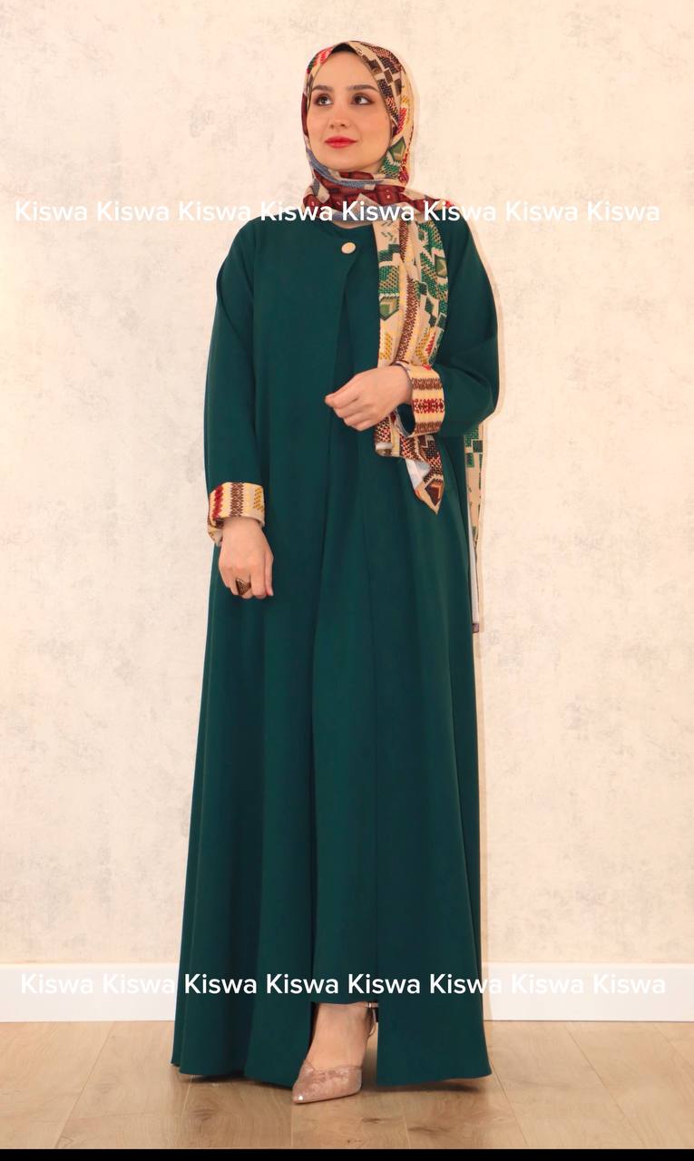 Robe longue 2 pièces avec foulard 