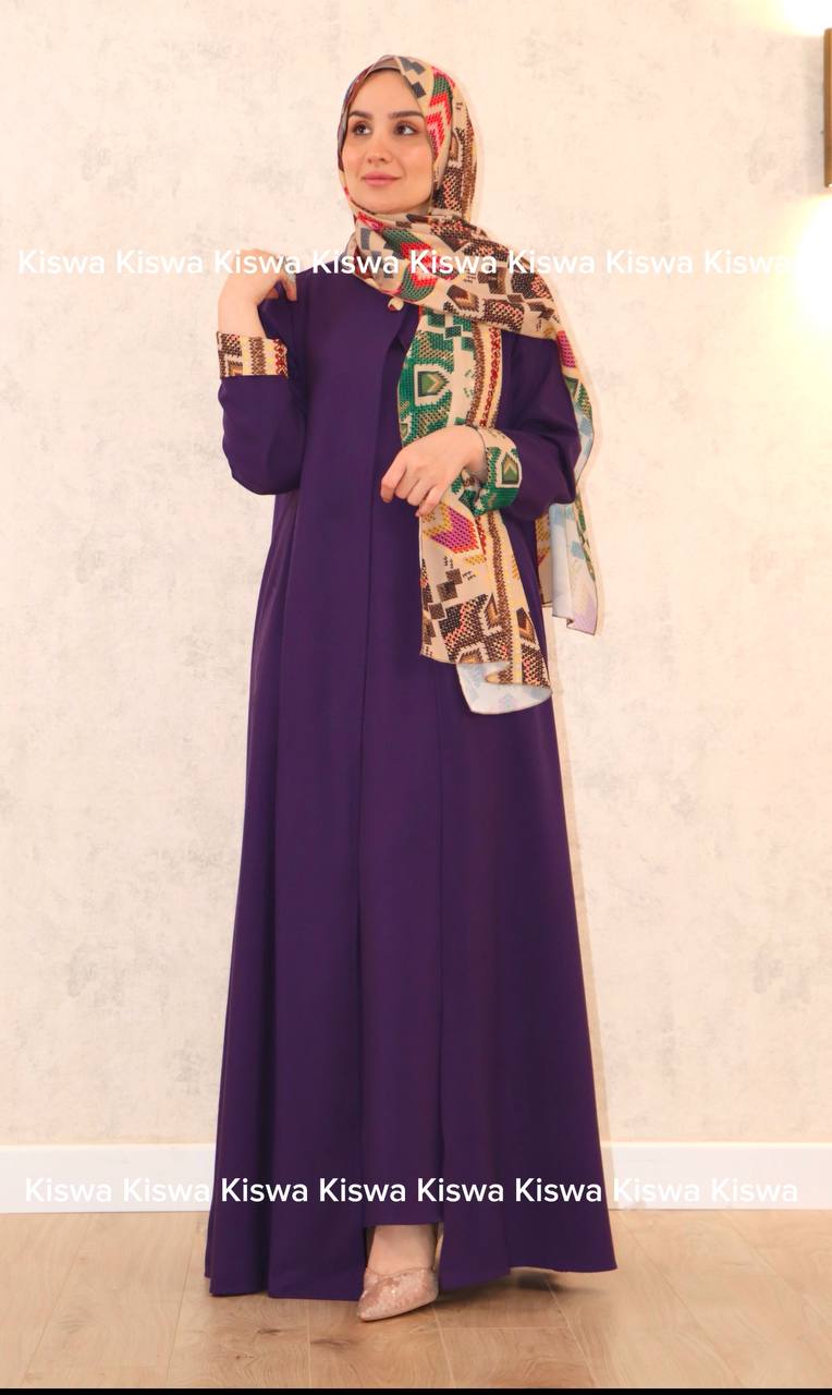 Robe longue 2 pièces avec foulard 