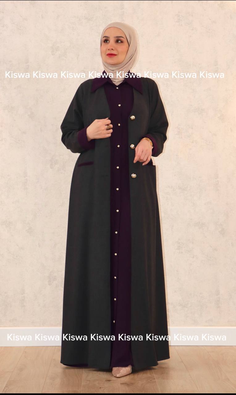 Abaya longue 2 couches 150