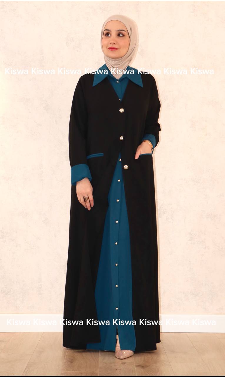 Abaya longue 2 couches 150