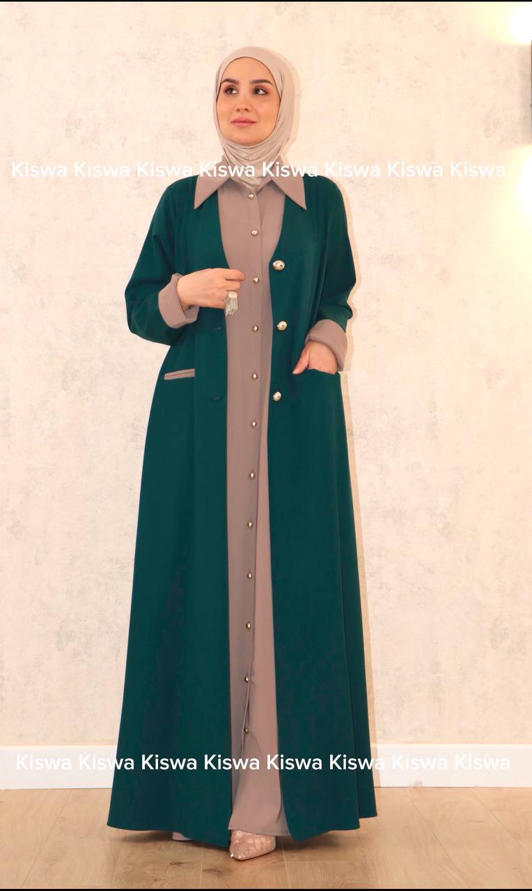 Abaya longue 2 couches 150