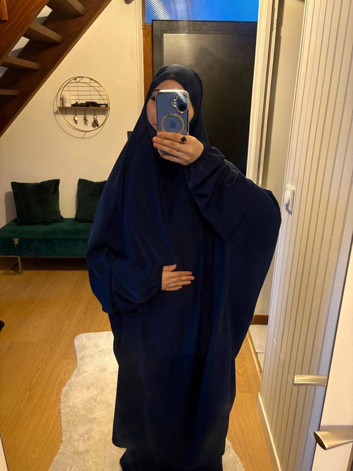 Ensemble jilbeb Nalyah bleu marine