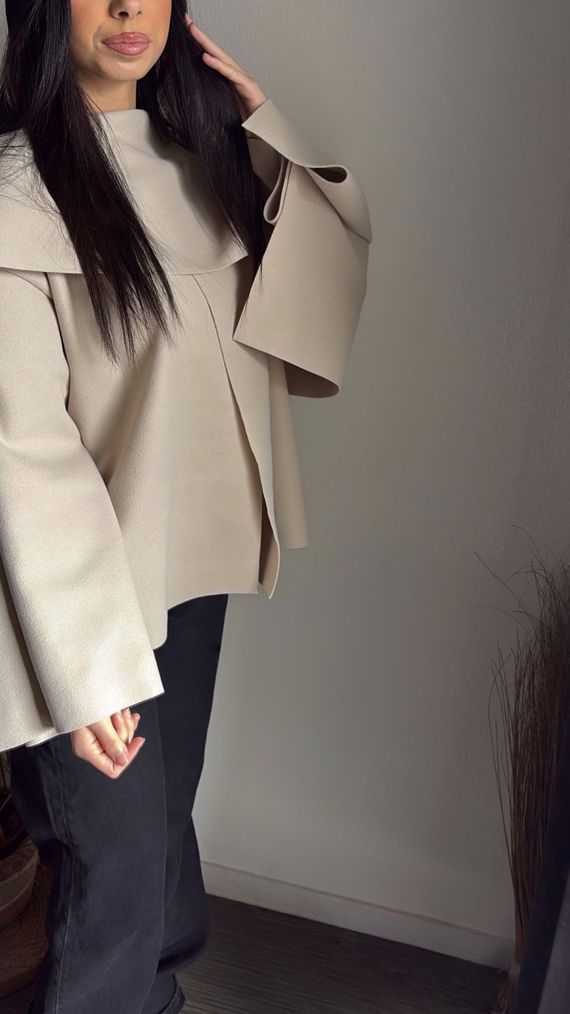 Veste cape beige Jennah