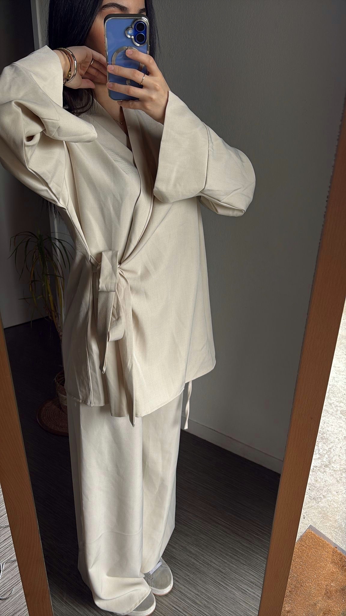 Ensemble kimono Alma beige 