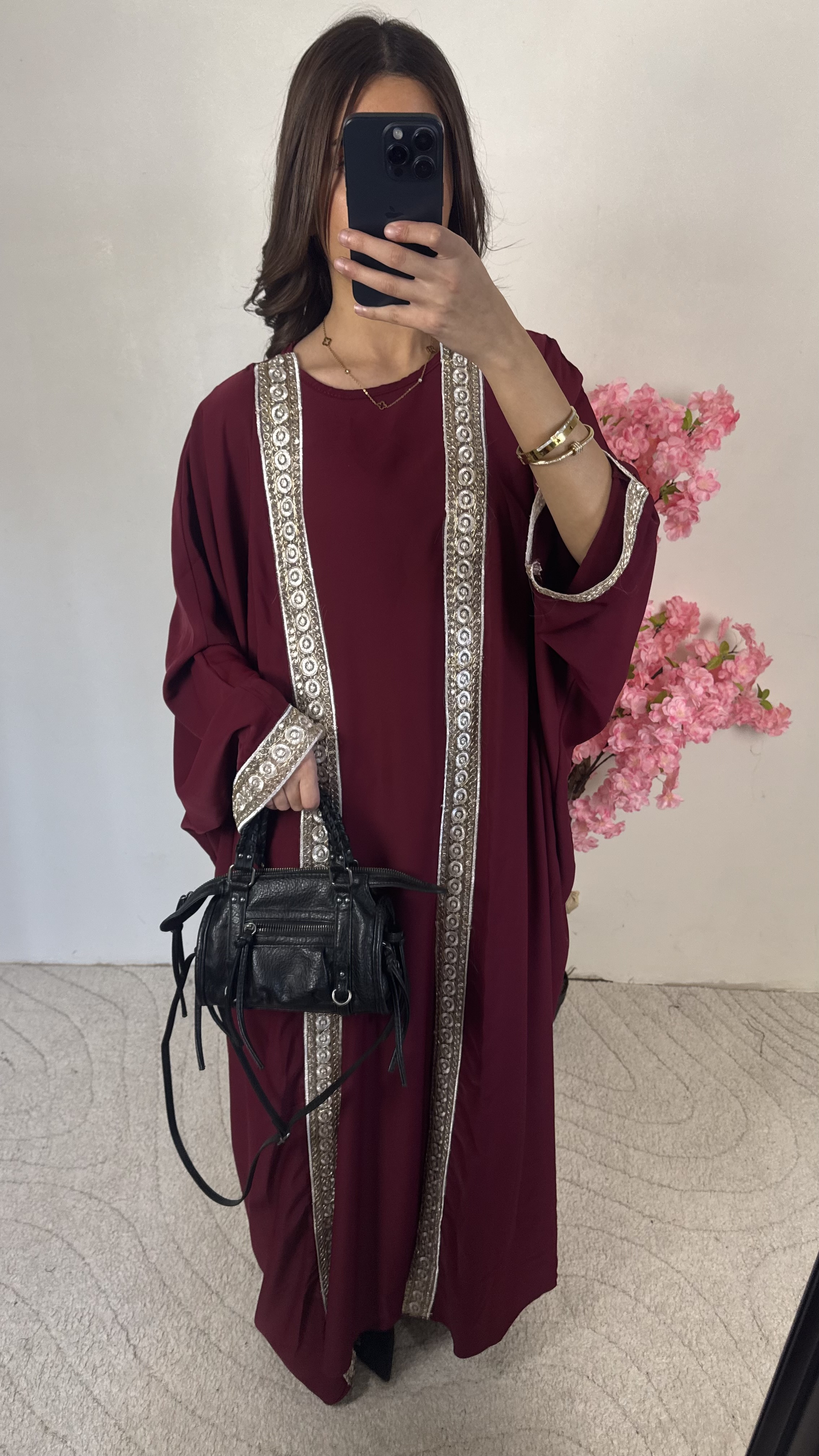 Abaya Tasmyn bordeaux 