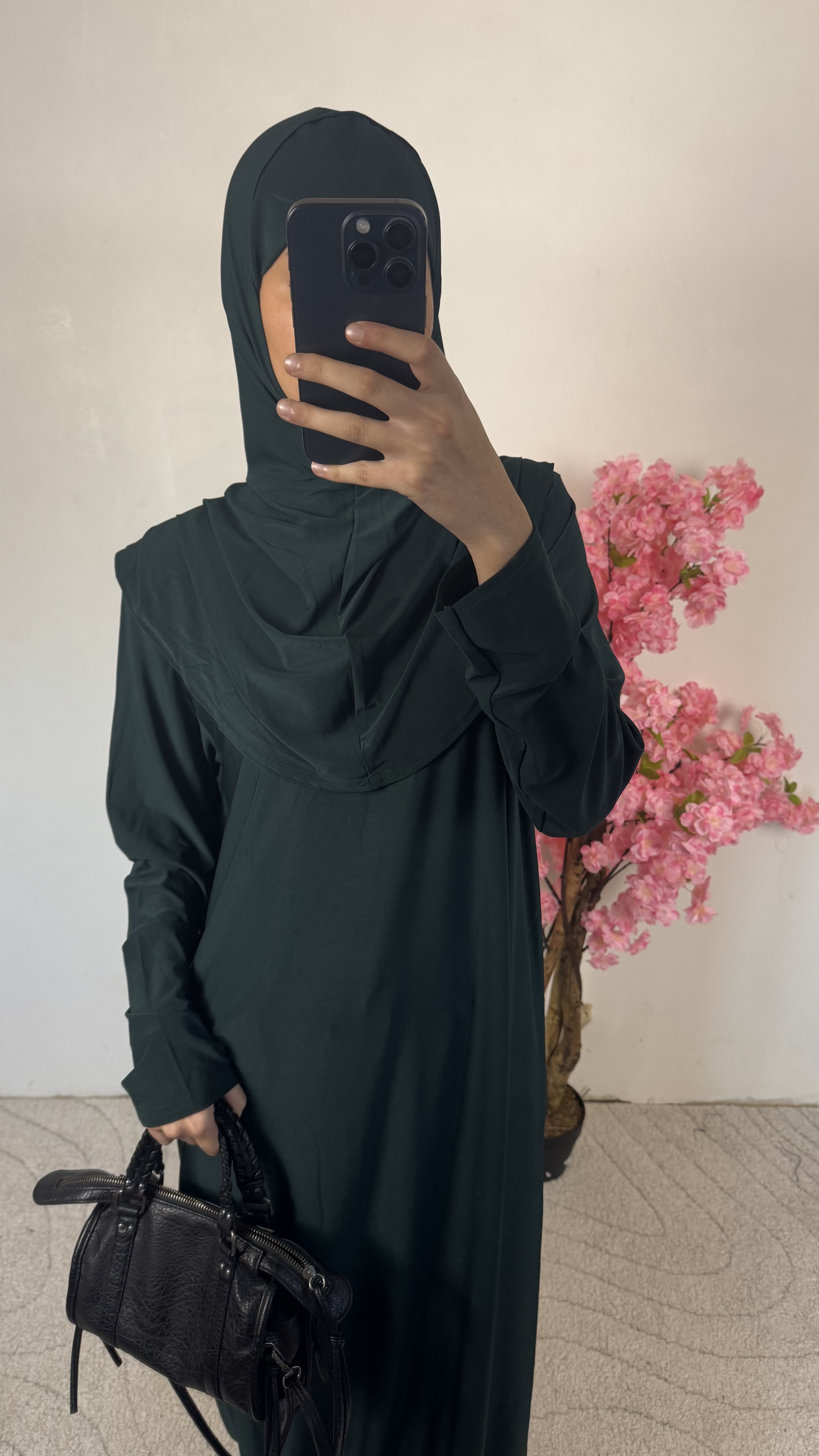 Robe de prière vert sapin - jersey 