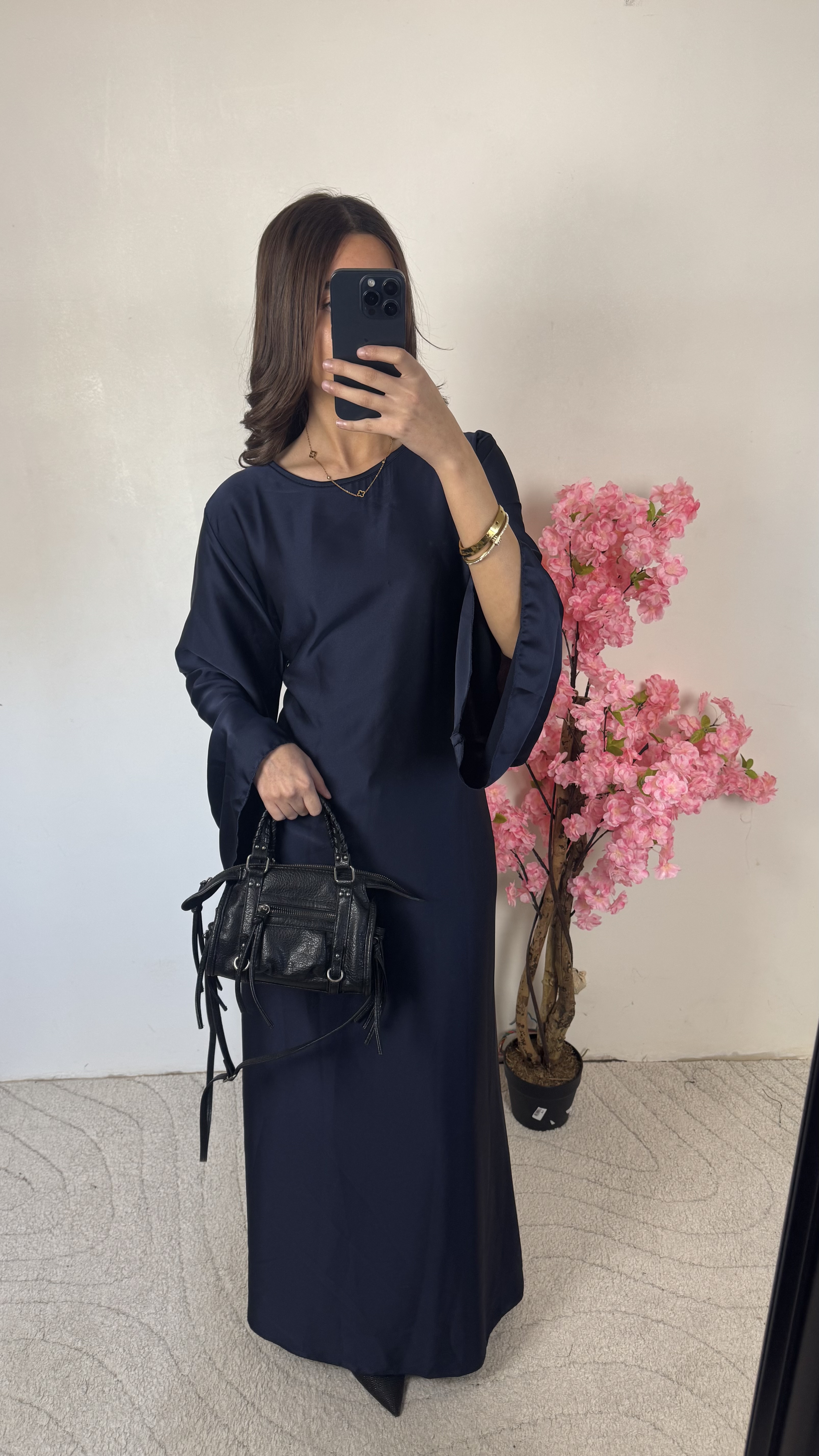 Abaya Lyaa bleu nuit