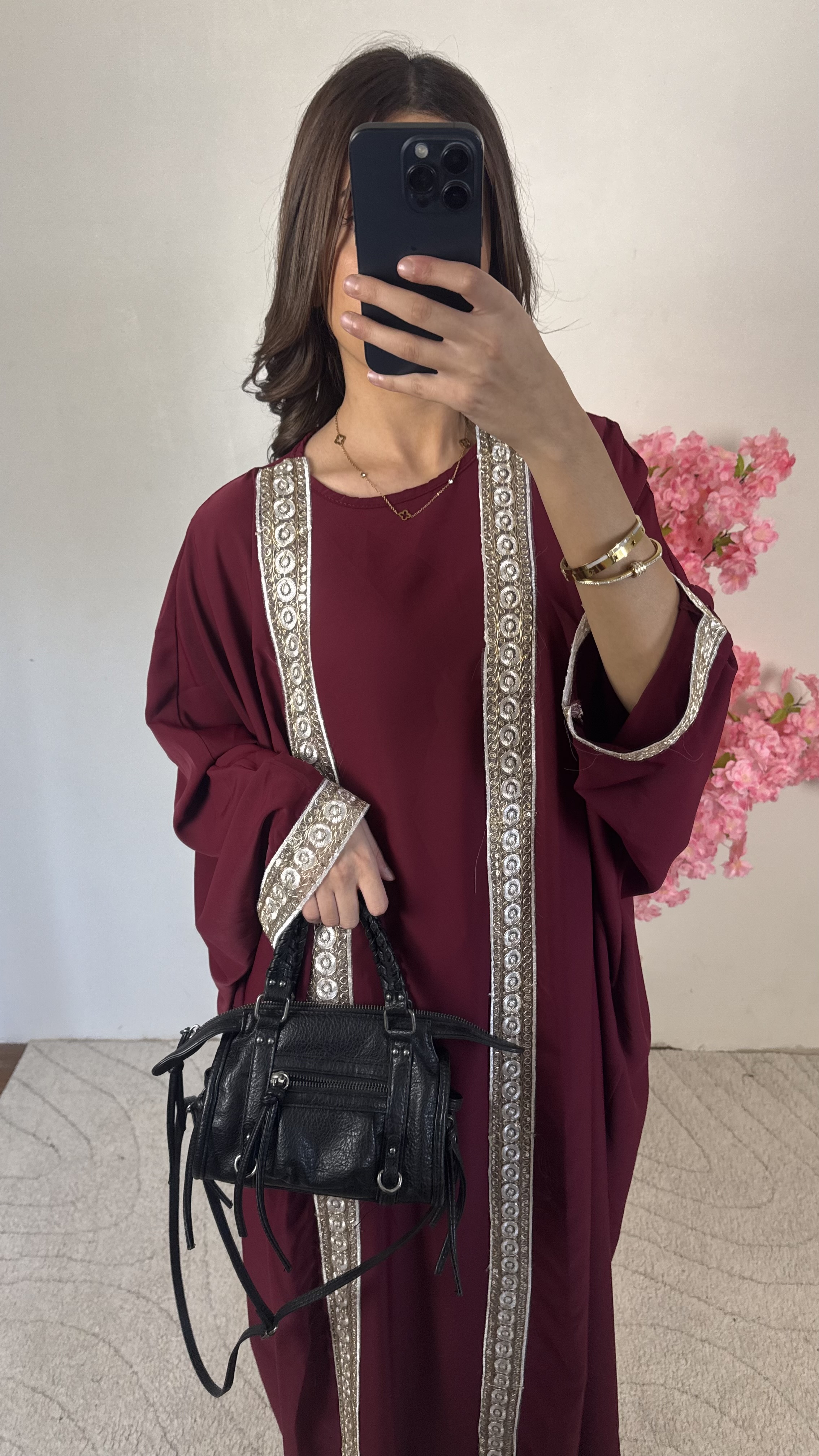 Abaya Tasmyn bordeaux 