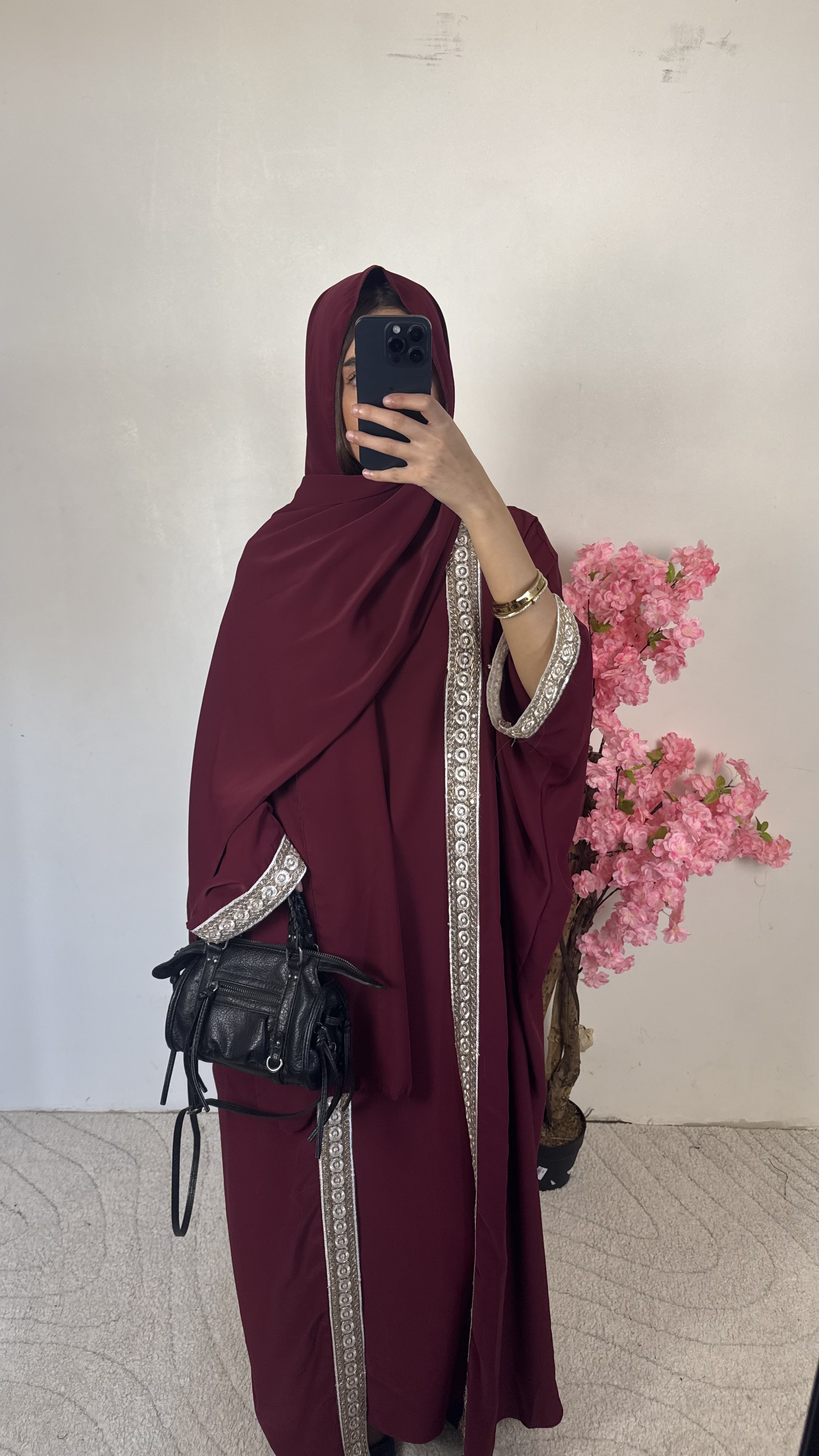 Abaya Tasmyn bordeaux 