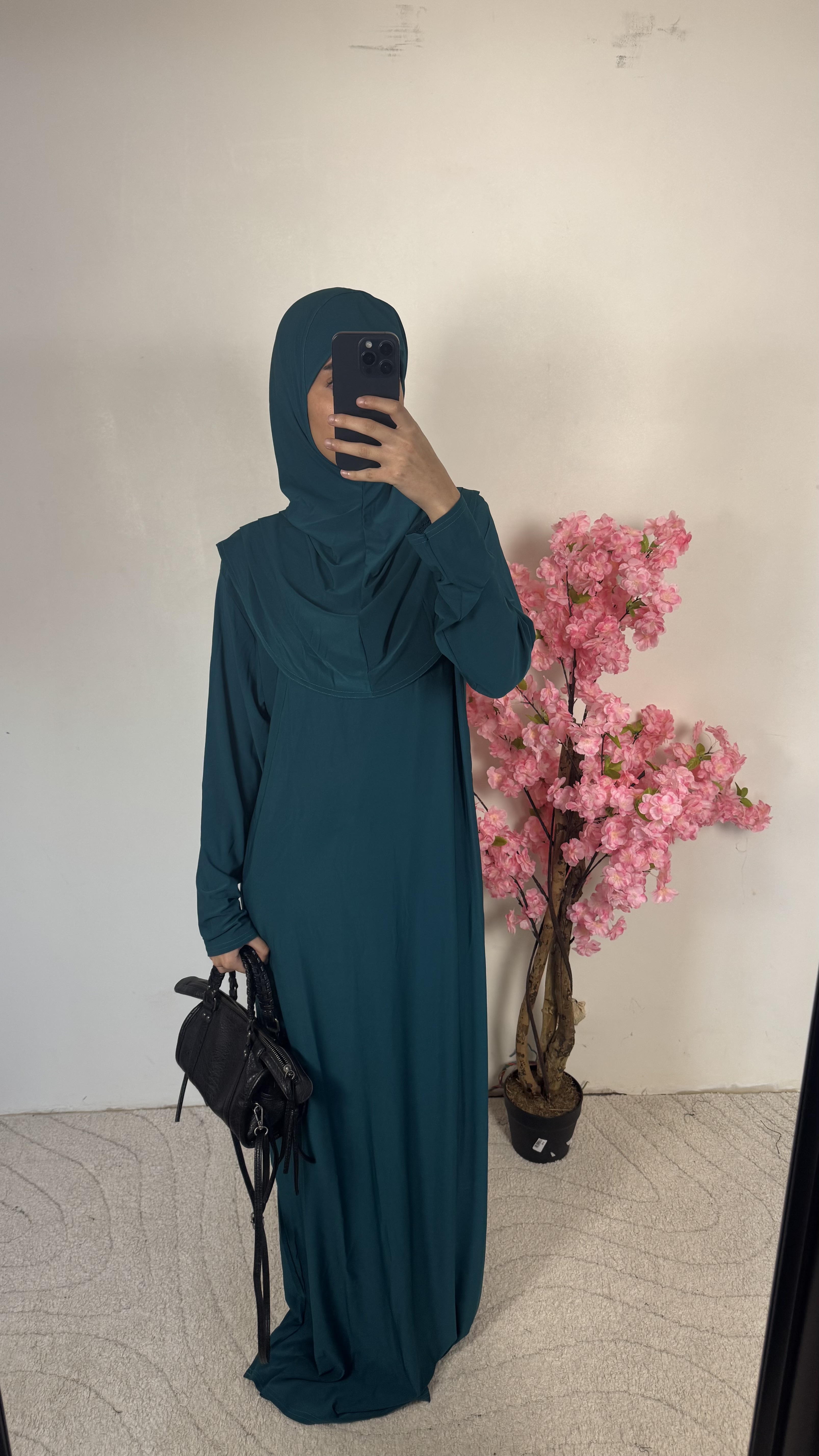 Robe de prière bleu canard - jersey 