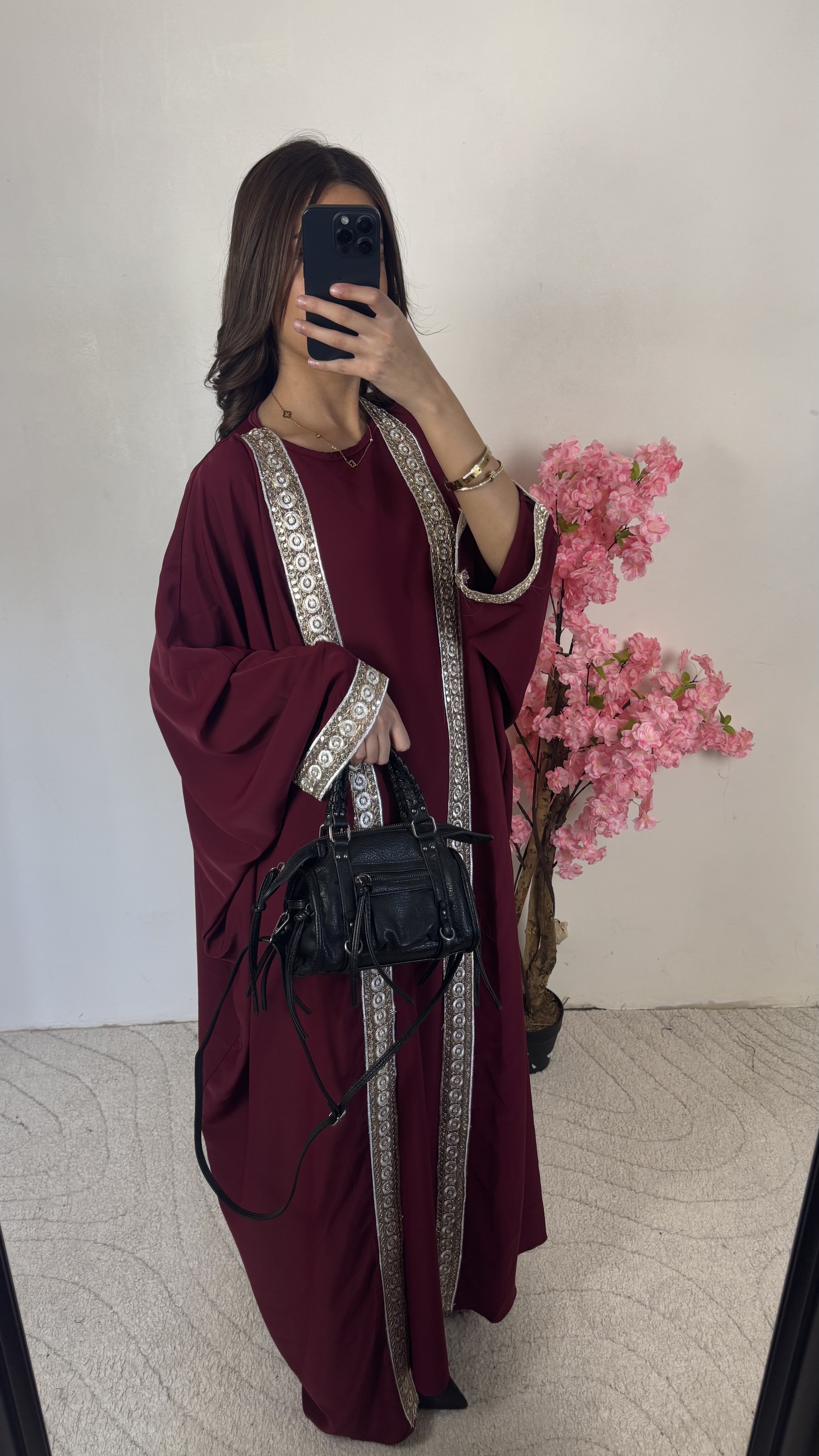 Abaya Tasmyn bordeaux 