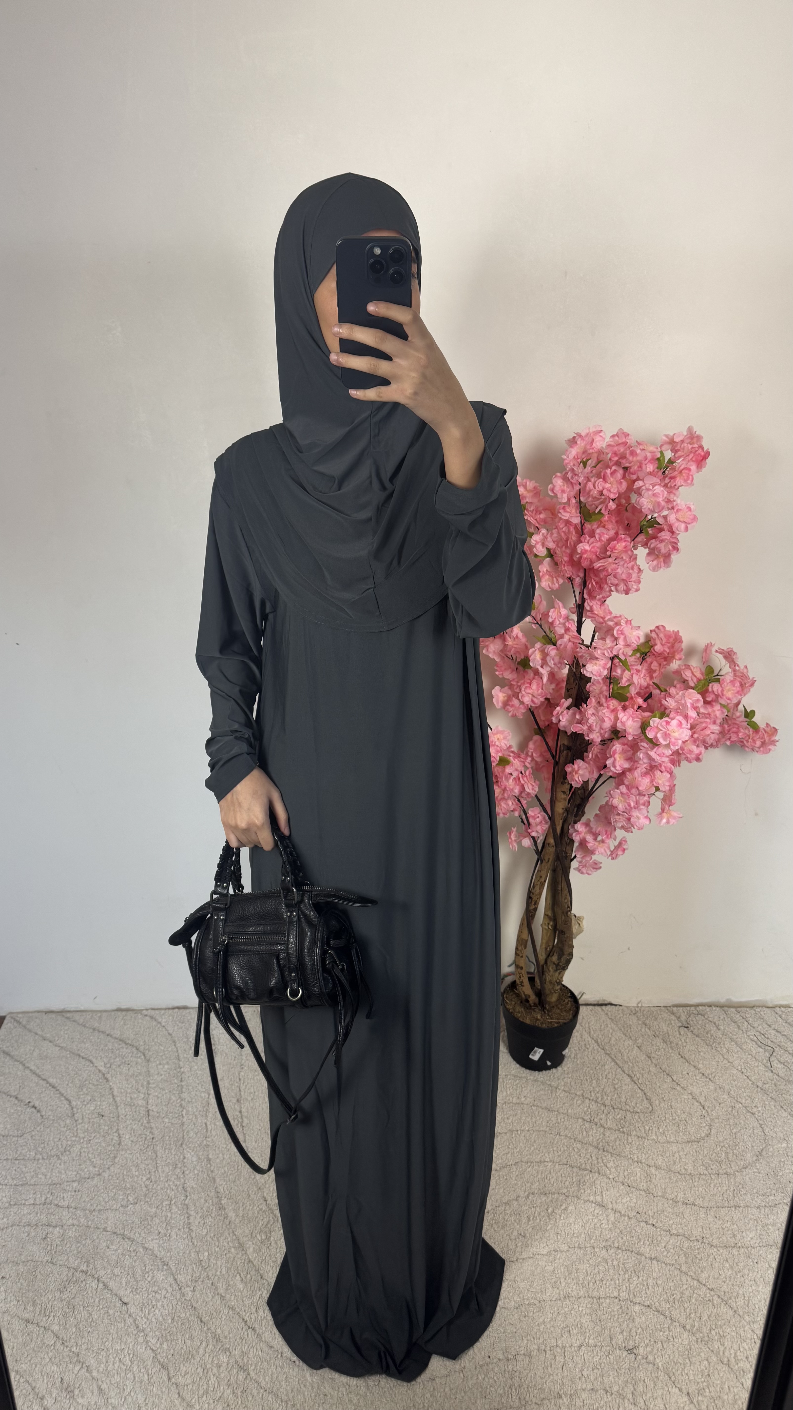 Robe de prière gris foncé - jersey 