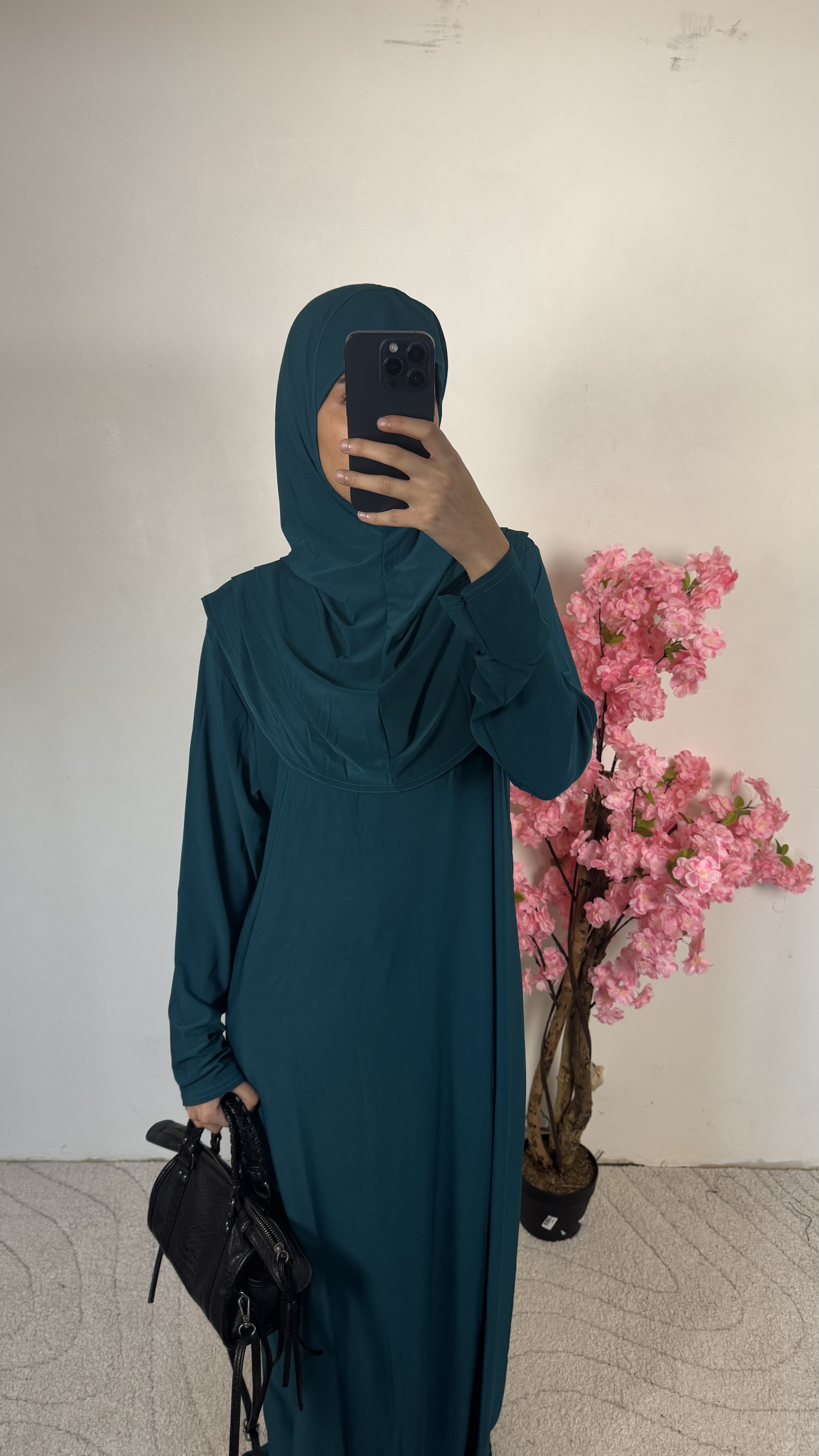 Robe de prière bleu canard - jersey 