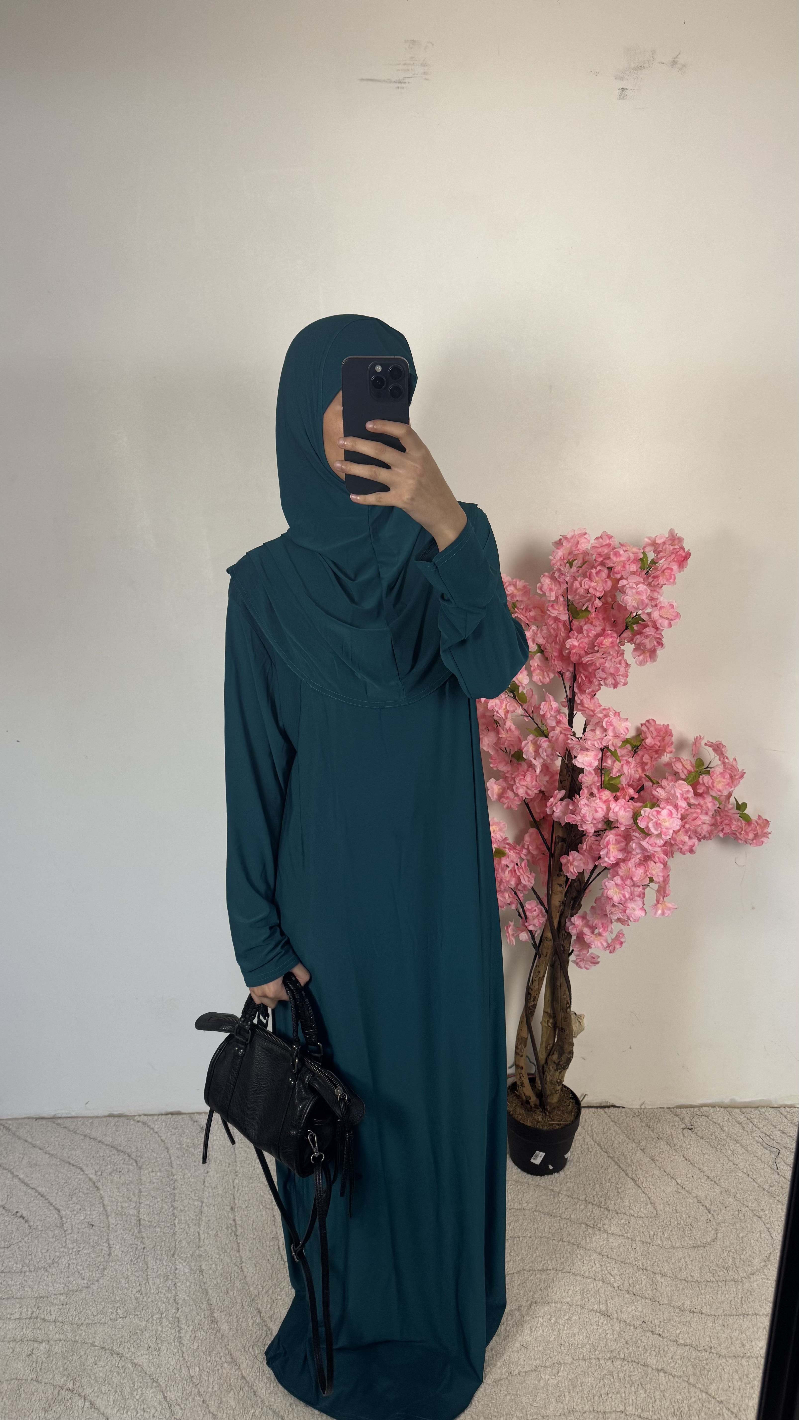 Robe de prière bleu canard - jersey 