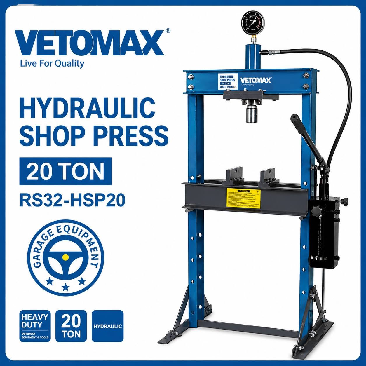Presse hydraulique d’atelier 20 tonnes