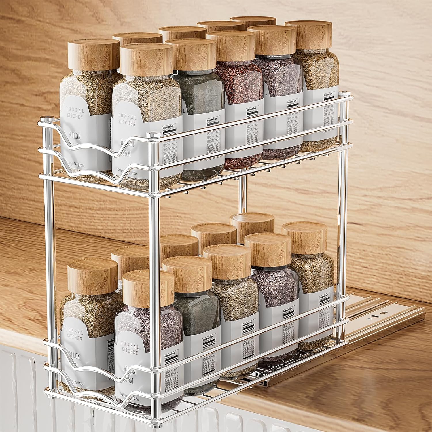 Pull Out Spice Rack Organizer