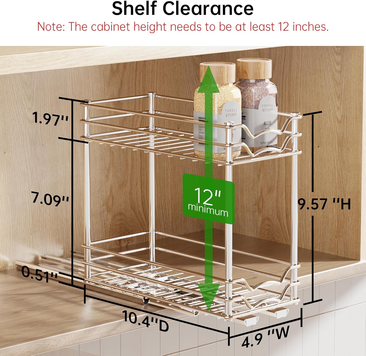 Pull Out Spice Rack Organizer