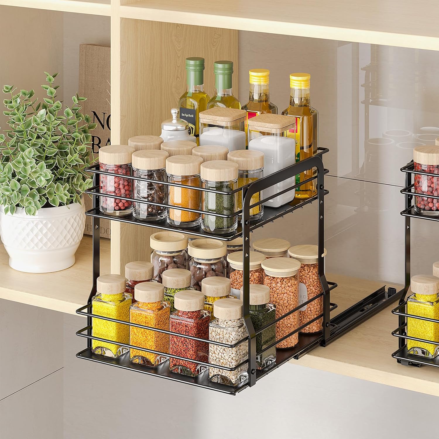 Pull Out Spice Rack Organizer