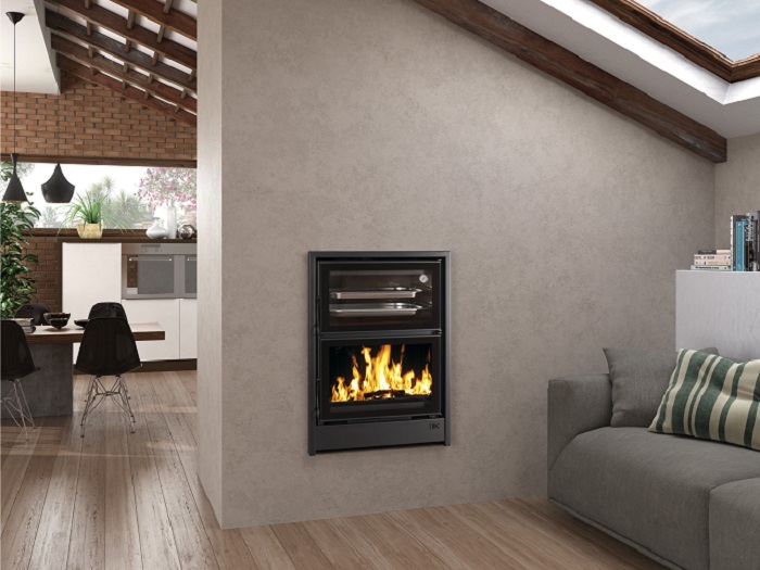 ESTUFA DE LEÑA CON HORNO INSERTABLE TNC FRONTAL 200-H