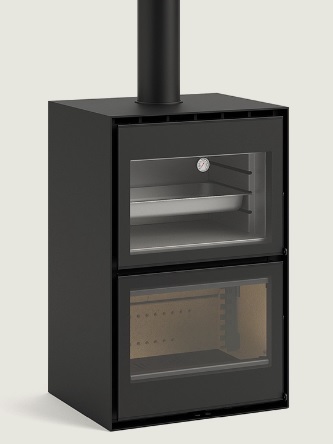 ESTUFA DE LEÑA CON HORNO ROCAL HEBAR