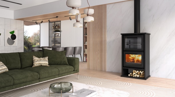 ESTUFA DE LEÑA CON HORNO SOLZAIMA M12F