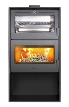 ESTUFA DE LEÑA CON HORNO LACUNZA OSLO