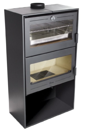 ESTUFA DE LEÑA CON HORNO LACUNZA OSLO
