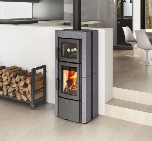 ESTUFA DE LEÑA CON HORNO LA NORDICA EXTRAFLAME ESTER EVO