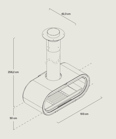 CHIMENEA DE LEÑA ROCAL D-8  