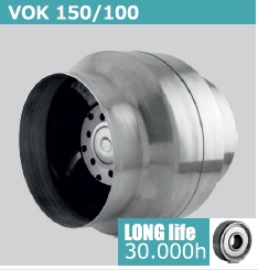 VENTILADOR CANALIZABLE VOK 150 - 100