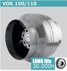 VENTILADOR CANALIZABLE VOK 150 - 110