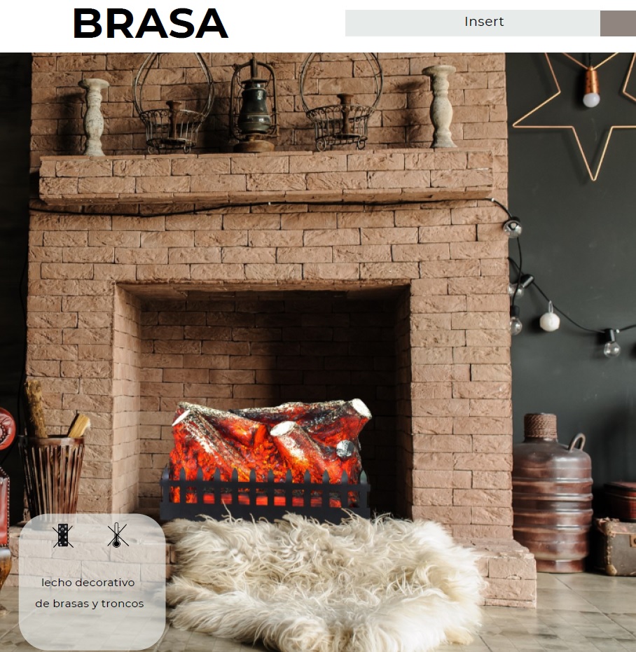 CHIMENEA ELÉCTRICA FOCOSTAR BRASA