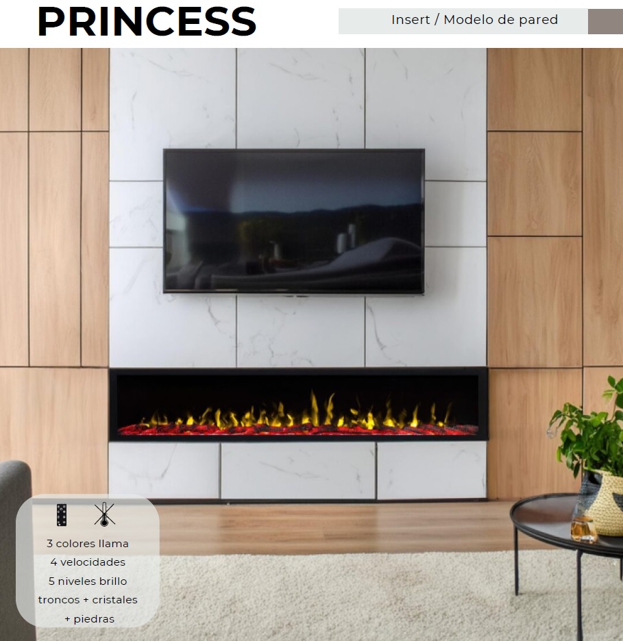 CHIMENEA ELÉCTRICA FOCOSTAR PRINCESS 92-183 DECORATIVA