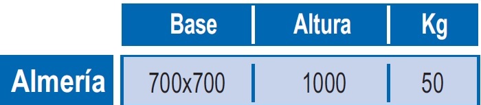 BARBACOA ALMERIA GV CON Y SIN PATAS