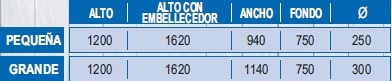 BARBACOA DENIA GV 80-100 ENTUBAR O EMBELLECEDOR