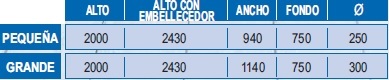BARBACOA IBIZA GV 80-100 ENTUBAR O EMBELLECEDOR