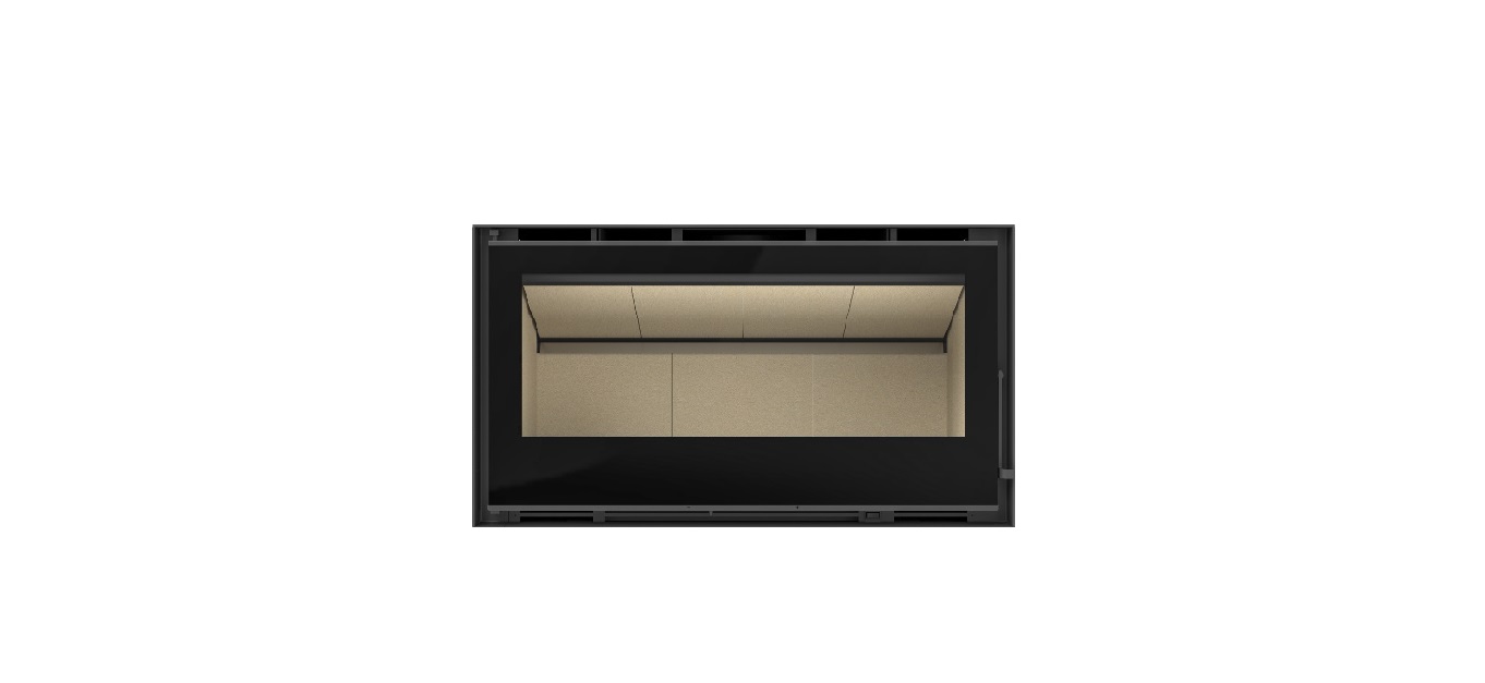 CHIMENEA INSERTABLE DE LEÑA C&A CHAMA CRISTAL 98 VERMICULITA Y HIERRO