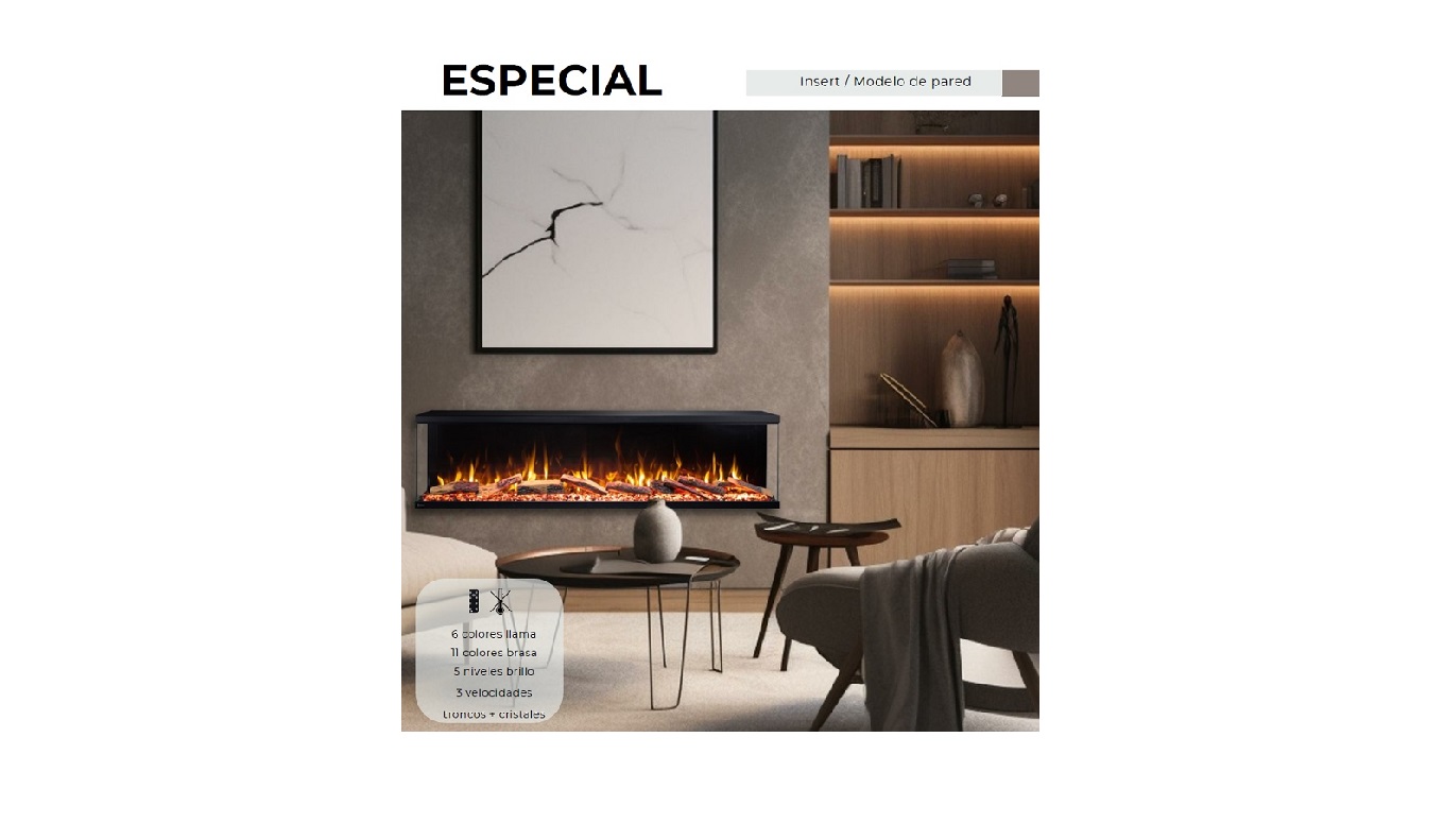 CHIMENEA ELÉCTRICA FOCOSTAR ESPECIAL 100-180 DECORATIVA