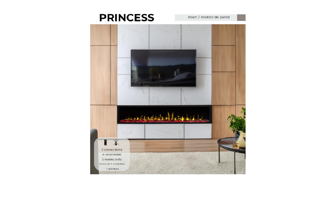 CHIMENEA ELÉCTRICA FOCOSTAR PRINCESS 92-183 DECORATIVA