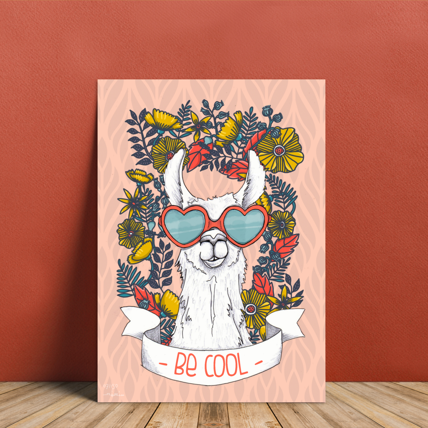 Affiche A4 "Lama be cool"