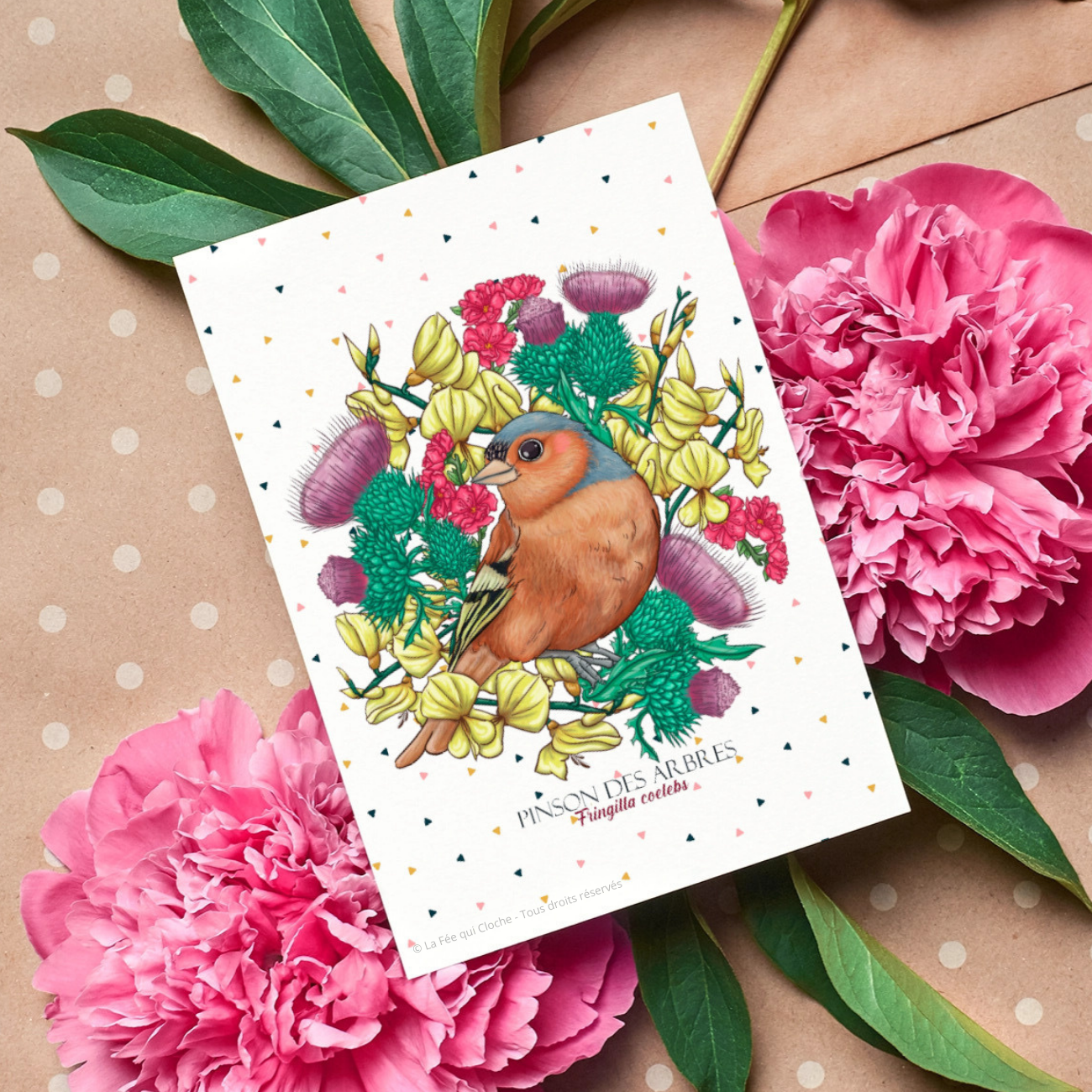 Carte postale A6 "Pinson des arbres"