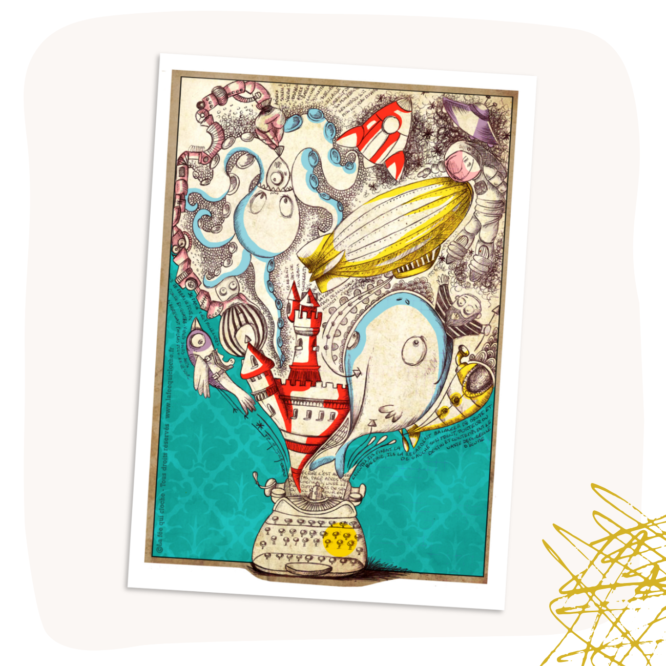 Carte postale A6 "Machine à écrire"