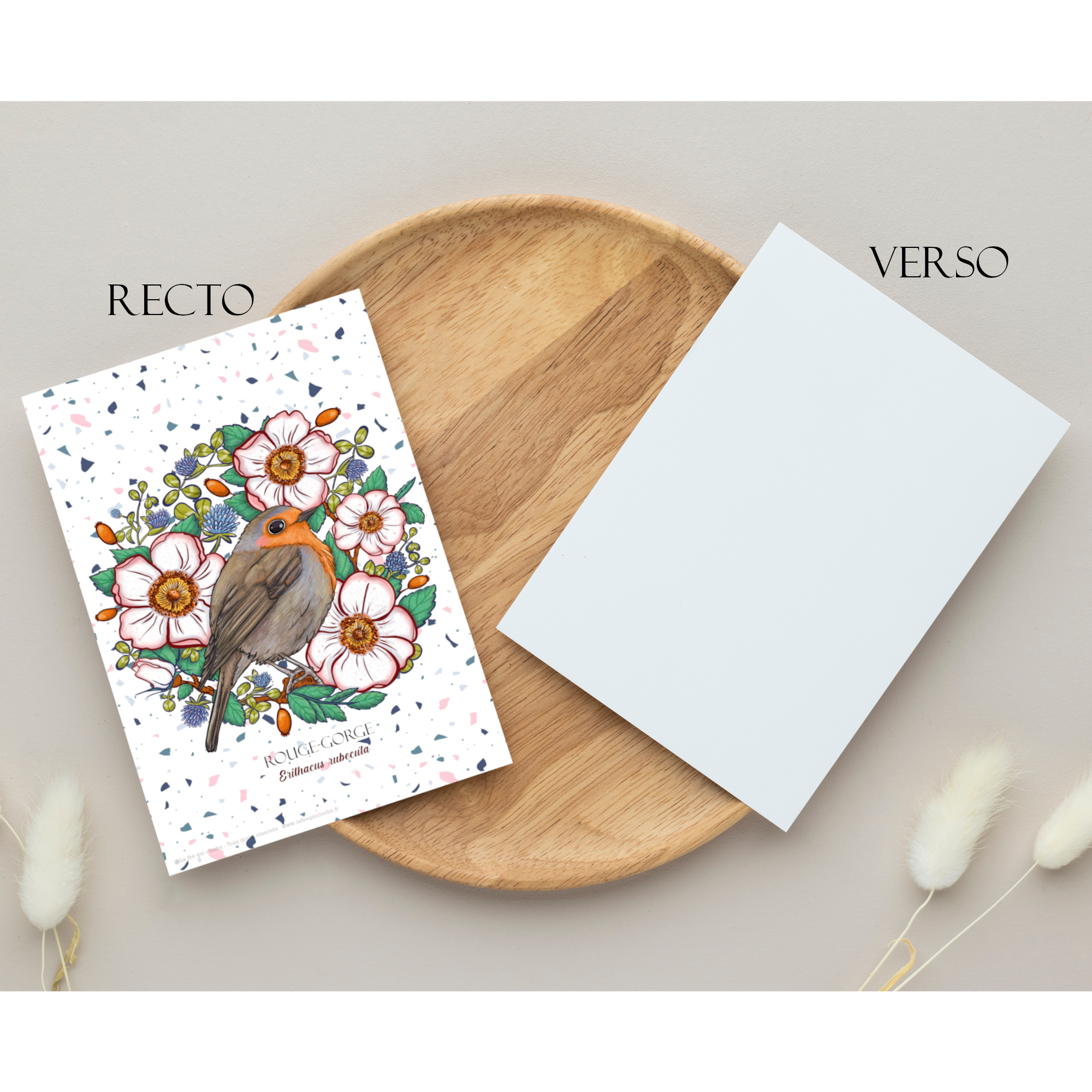 Carte postale A6 "Rouge-gorge"